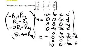 determinant using row ops