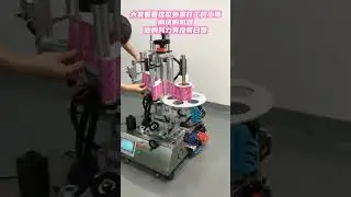 Semi automatic vertical square bottle double sides labeling machine labeling video