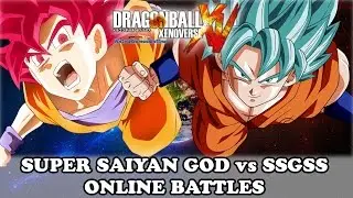 Super Saiyan God vs SSGSS Goku - Dragon Ball Xenoverse Online Battles