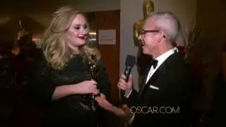 Adele - Oscars 2013 backstage - Interview EW's Jess Cagle