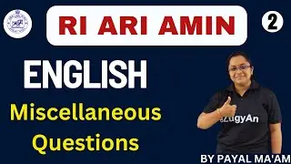 RI ARI AMIN ପାଇଁ  ENGLISH MISCELLANEOUS QUESTIONS ! CLASS 2 By Payal ma'am #osssc #riamin #mcq