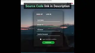 Create amazing transparent login form | on click show hide login form #Shorts