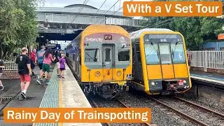 Transport for Sydney Vlog 1082: Rainy Day of Trainspotting With a V Set Tour
