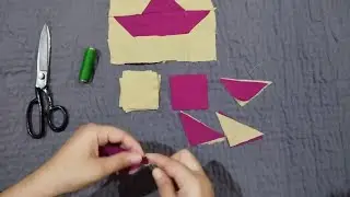 Boat Shape Quilt, Sindhi Rilli Cutting and Stitching ⛵ خوبصورت اور آسان سندھی رلی بنانے کا طریقہ