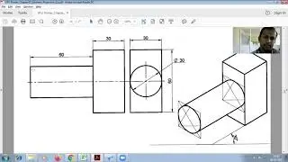 Cylinder joined horizontally to Square prism