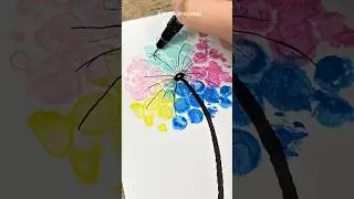 Creative Art Hack with Bubble Wrap #shorts #artandcraft #painting