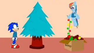 Navidad con Sonic y Rainbow Dash Fandom Latino 🎄