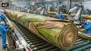 Inside the Largest High-Tech Banana Stem Fiber Factory | Full Industrial Process