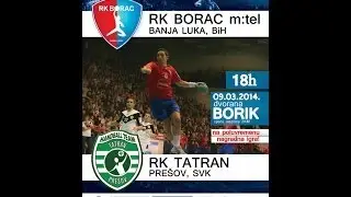 SEHA Liga najava utakmice Borac m:tel - Tatran Pre&scaron;ov