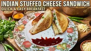 CHEESE SANDWICH PUNJABI INDIAN COOKING COTTAGE MOZZARELLA ENGLISH BREAKFAST QUICK EASY MINUTE RECIPE