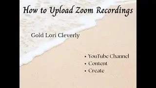 How To Uploading zoom videos and Add thumbnail