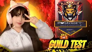 [🔴] GUILD TEST UID AND GAMEPLAY REACTION || GIVEAWAY ? 1VS1 INDIA'S TOP GUILD SAVAGE #freefire