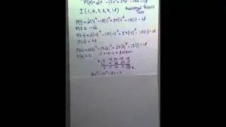Factoring a Quartic Function