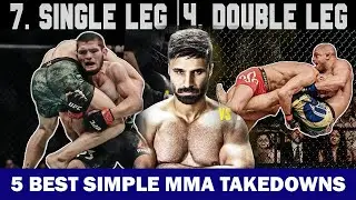 5 Best MMA Takedown Techniques | SIMPLE MMA TAKEDOWNS | Double Leg Takedown Technique MMA Pakistan