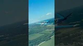 V-Tail Bonanza Wingman Locked Tight on My Right Wing   #aviation #adventure #flying