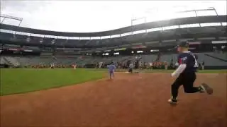Niko Running the Bases for Youth Baseball Day-OPACY