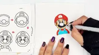 DIY Mario and friends Stickers | Drawing & Coloring Fun for Kids!#diy  sticker #shorts #diycrafts