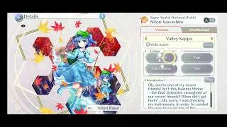 Touhou Lost Word Nitori (A10) Voicelines (Valley Kappa)
