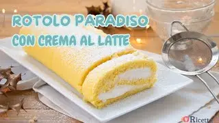 Rotolo paradiso, il dolce perfetto per Natale -  Christmas Roll with milk cream