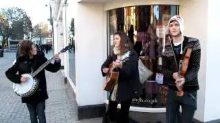 Country trio Busking in Canterbury 9th Jan 2011