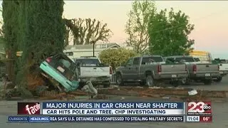 Major injuries in car crash near Shafter