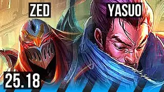 ZED vs YASUO (MID) | EUNE Master | 25.18
