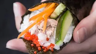The EASIEST Hand Roll Sushi - Temaki Sushi -  [5 Minute Prep!]