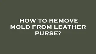 How to remove mold from leather purse?