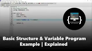 Simple variable example program explained | datatypes | variables
