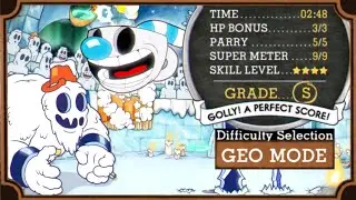 Cuphead: GEO Mode / Hitless / Mortimer Freeze / S-Rank / Mod / 2:48 IGT