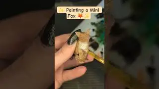 Painting a Mini Fox 🦊 | Satisfying Art Process