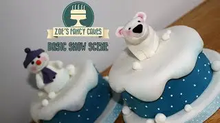 How to make a snow scene on a fruit cake How To Tutorial Zoes Fancy Cakes