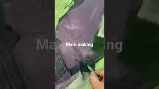 Mark making on an abstract painting