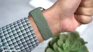 Inverness Green Braided Solo Loop For iWatch 49 MM For Series Ultra