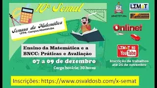 apresentação de trabalhos na X SEMAT