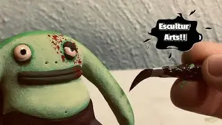 Como hacer a MR. FROG de PLASTILINA/ How to make in clay Mr Frog/ SMILING FRIENDS/ EsculturArts!!