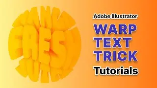 How to Create a 3D Warp Text Effect Trick in Adobe Illustrator | Illustrator Tutorial
