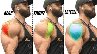 TOP 5 REAR DELTOID / LATERAL DELTOID / FRONT DELTOID WORKOUT WITH DUMBBELLS BARBELL CABLE AT GYM
