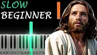 Gethsemane | Melanie Hoffman | SLOW BEGINNER PIANO TUTORIAL + SHEET MUSIC by Andantino 4K