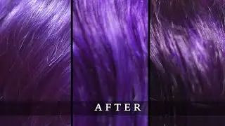 MANIC PANIC Purple Haze on Blonde, Dark Blonde and Brown Hair Before & After SWATCH