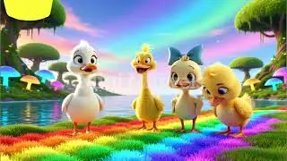 Cute duck family magical rainbow Island 😊 #cat #ultraman #funny #movie #kucing #ai #story #cutecat