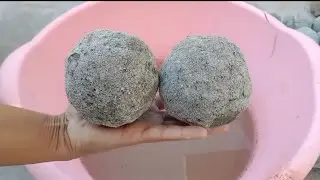 ASMR Charcoal Sand Ball's Dipping is in water 💧
