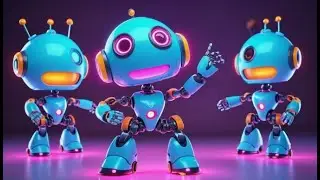 Six Little Robots Zoom Zoom Zoom | Robot Song for Kids | Nursery Rhymes & Baby Learning Songs