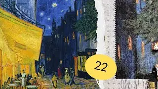 Page 22 of 81 - #HAED full coverage cross stitch - Van Gogh's Cafe Terrace on the Place #flosstube