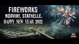 NEW YEAR 2022 FIREWORKS IN NORWAY, STATHELLE. (4K Video) NYTT&Aring;RSAFTEN STATHELLE.