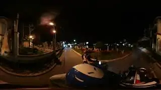 Driving around the lake An Bien in Hai Phong, Vietnam (Gear 360)