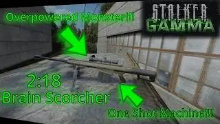 Brain Scorcher ran in 2:18 with a Barrett .50cal (Stalker GAMMA Speedrun)
