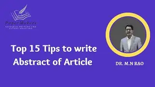 TOP 15 Tips to write research paper Abstract