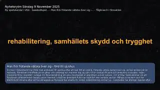 Nyhetsrytm 9 Nov 2025 NySpelskandalIUsaBasebollspelareGripen &bull; ManFickFr&auml;tandeV&auml;tska&Ouml;verSigF&ouml;rdTill&hellip;