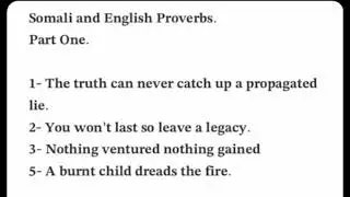 English proverbs and their meaning#### Baro Maahmahyo ingiriis ah Cashir cusub ✍️👈🙏 Part 1